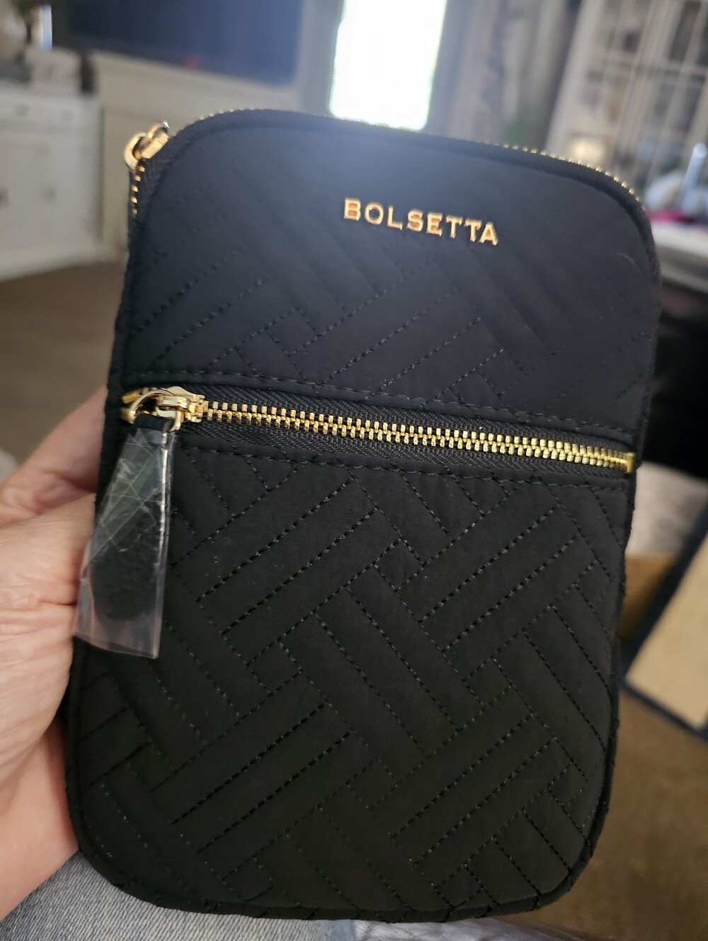 Black Magnetic Hip Pouch with Zippered Pocket! New In Bag!